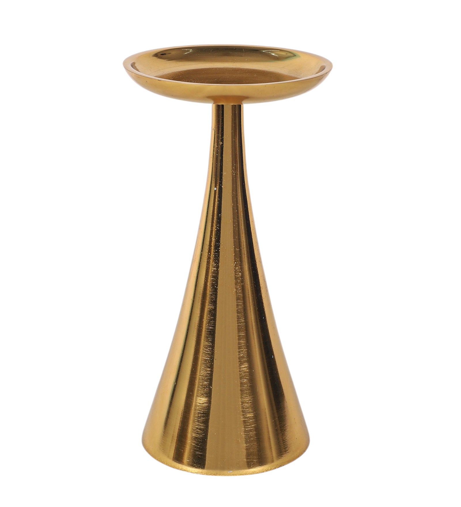 Aureus Petite Gold Pillar Candle Stand M.M.I. OVERSEAS