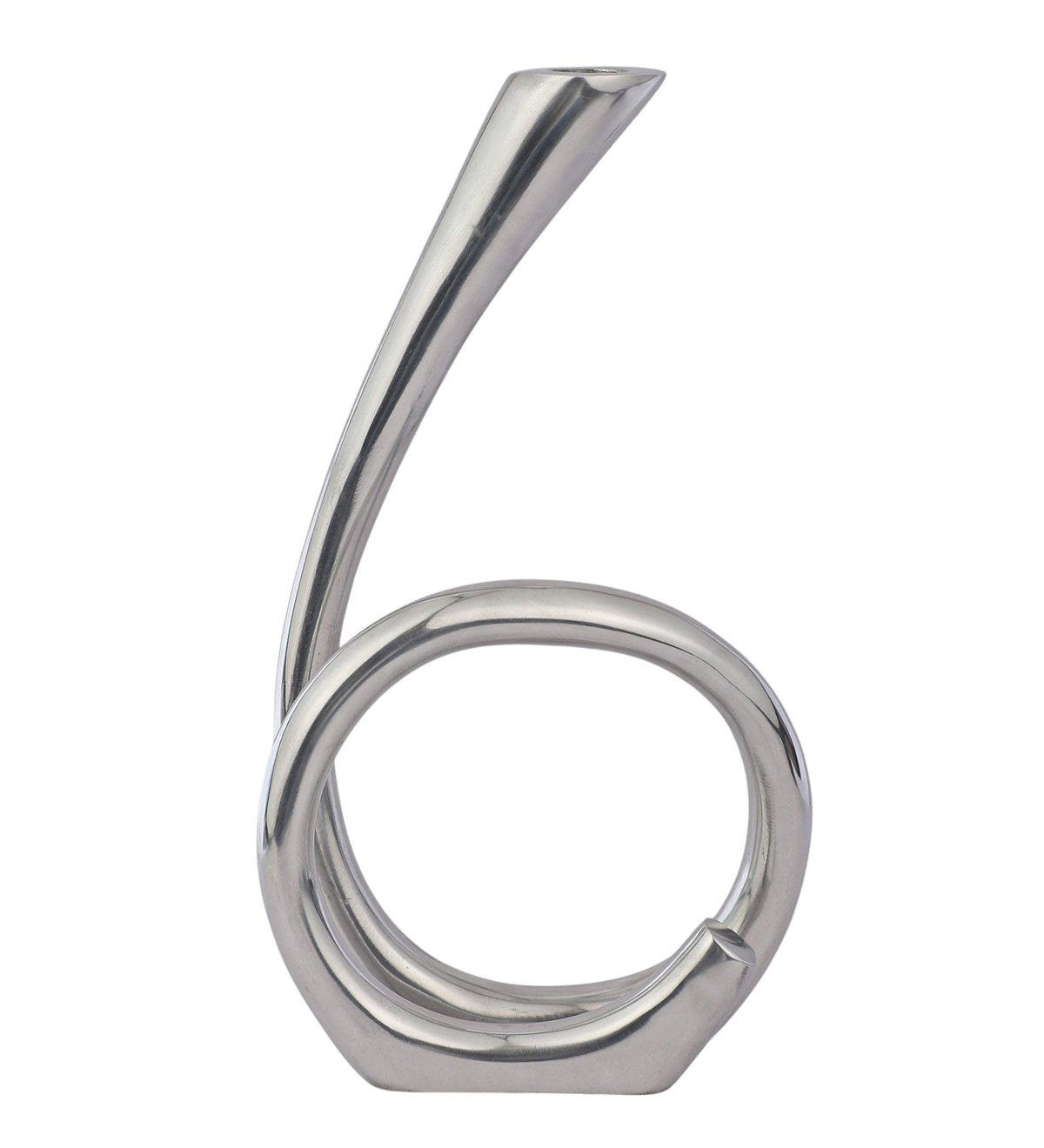 Flame Twisted Candle Holder Silver M.M.I. OVERSEAS