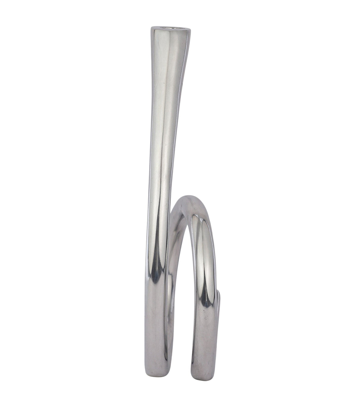 Flame Twisted Candle Holder Silver M.M.I. OVERSEAS