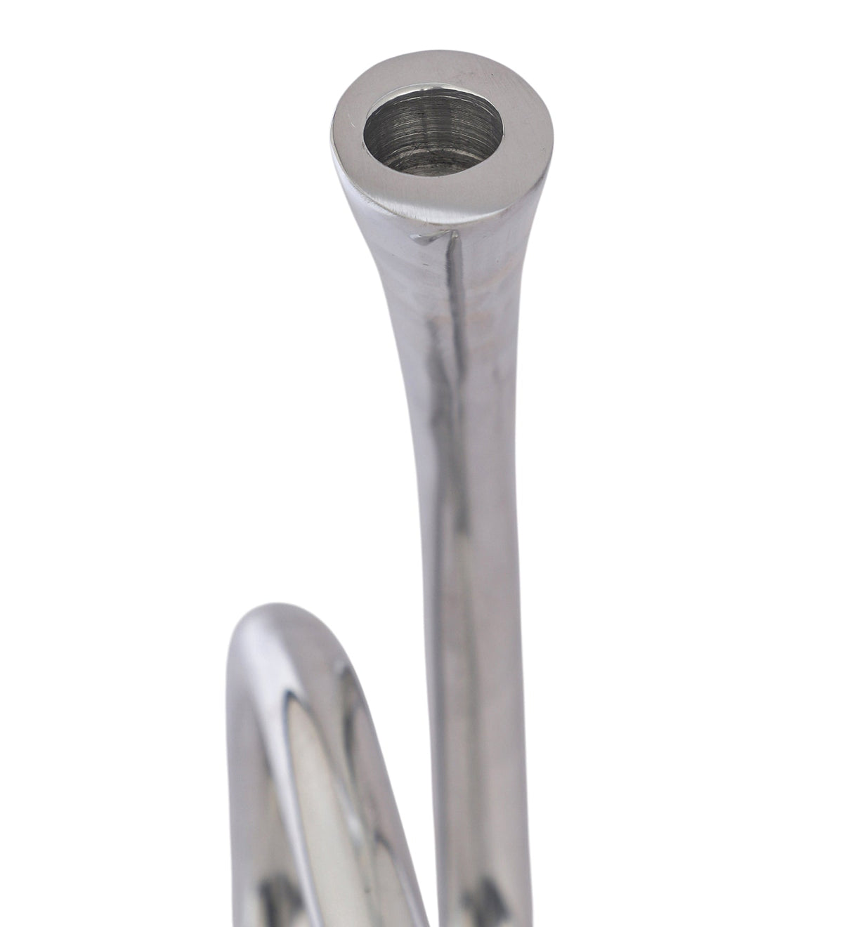 Flame Twisted Candle Holder Silver M.M.I. OVERSEAS