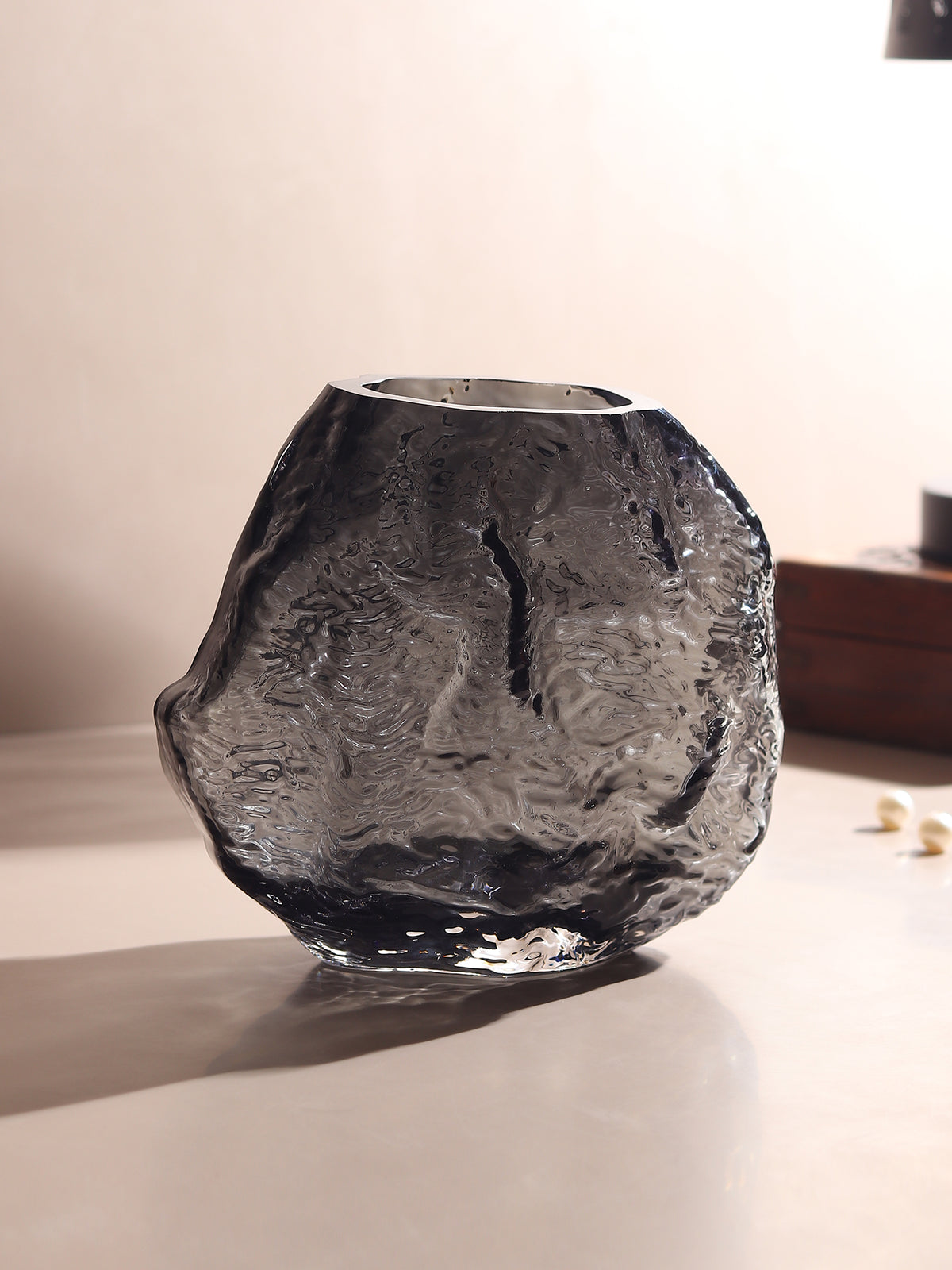 Terra Melt Amber Crystal Vase