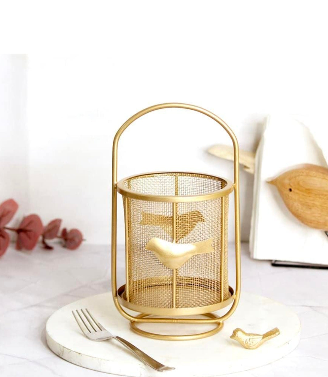 Luxury Metal Cautlary Basket (Gold) | Cautlary Basket Hotel Restaurant Kitchen. National Handicraft Town