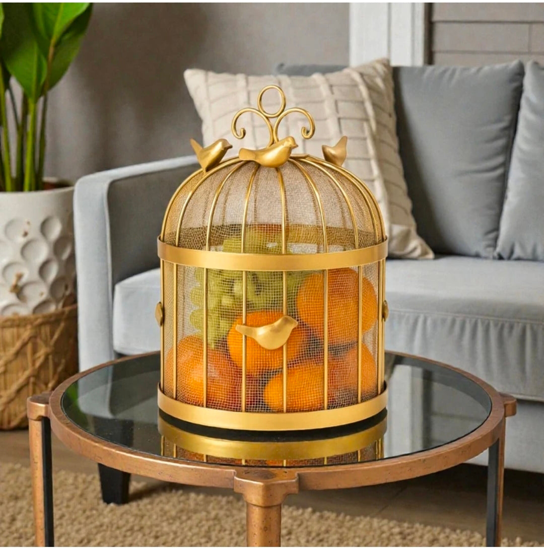 Luxury Metal Fruit Basket (Golden) | Fruit Basket Hotel Restaurant Kitchen.