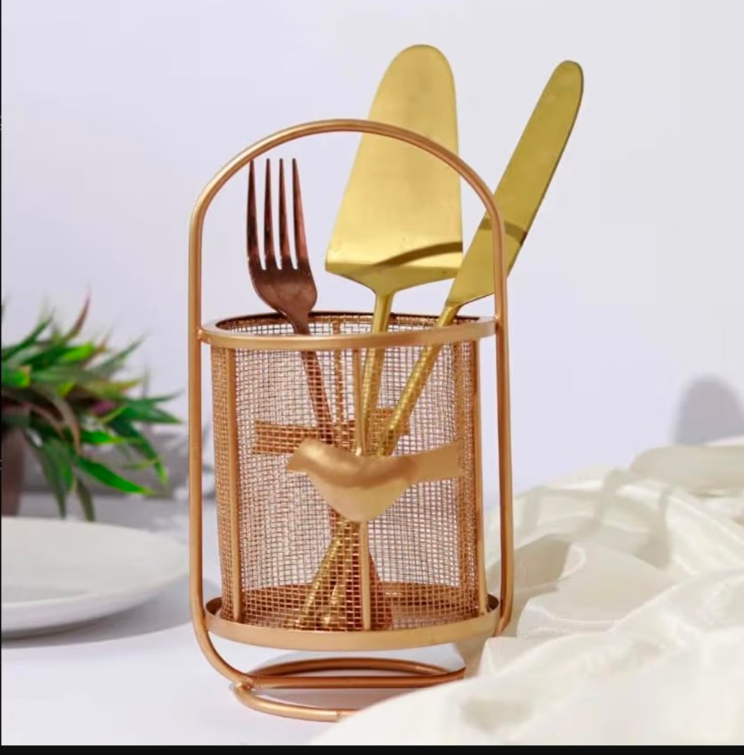 Luxury Metal Cautlary Basket (Gold) | Cautlary Basket Hotel Restaurant Kitchen. National Handicraft Town