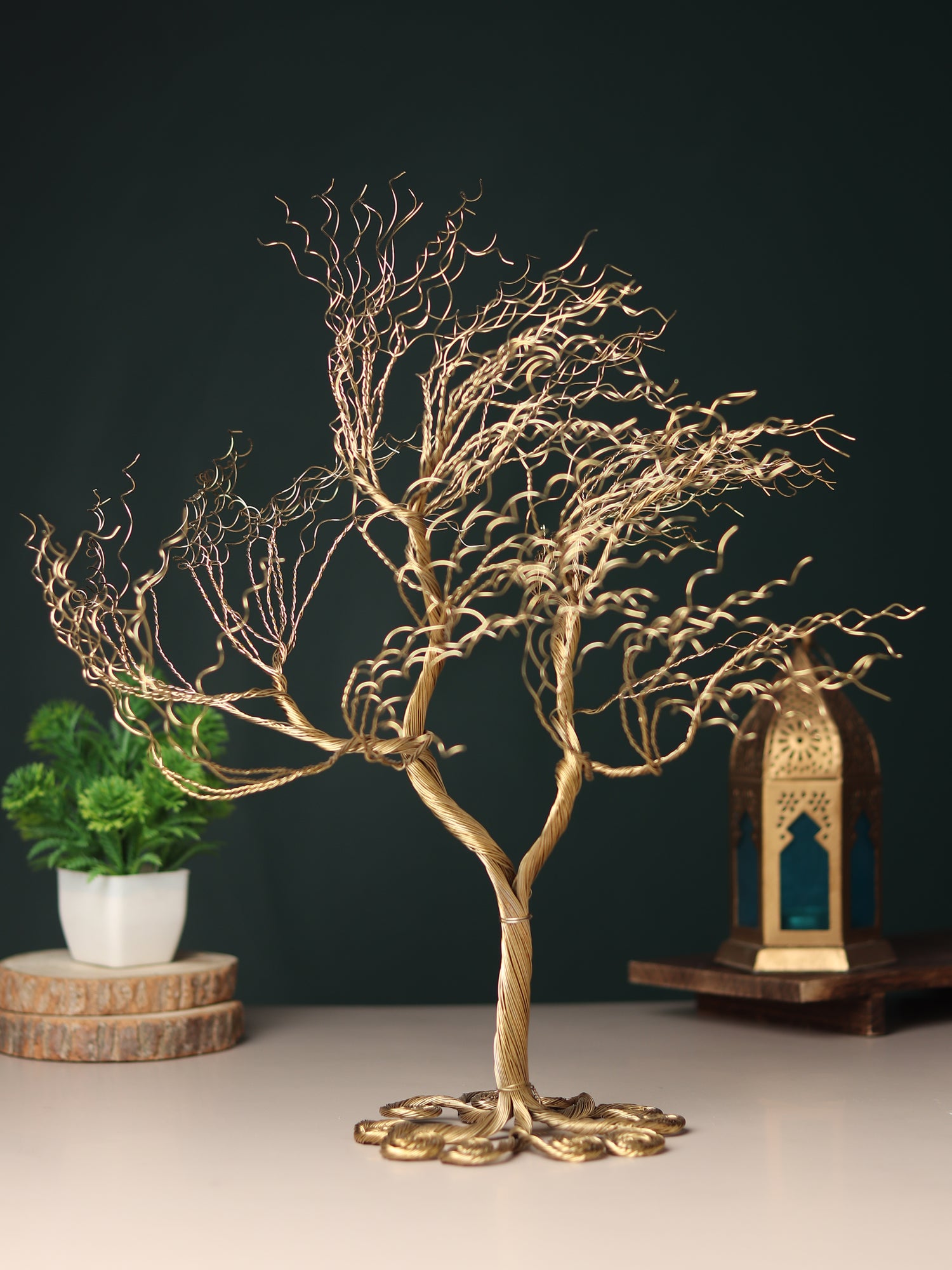 Breezy Branches Tree Sculpture in gold - OUCHCART