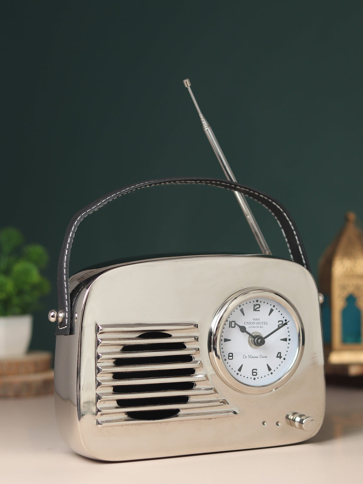 Melodic Memories Table Clock Silver M.M.I. OVERSEAS