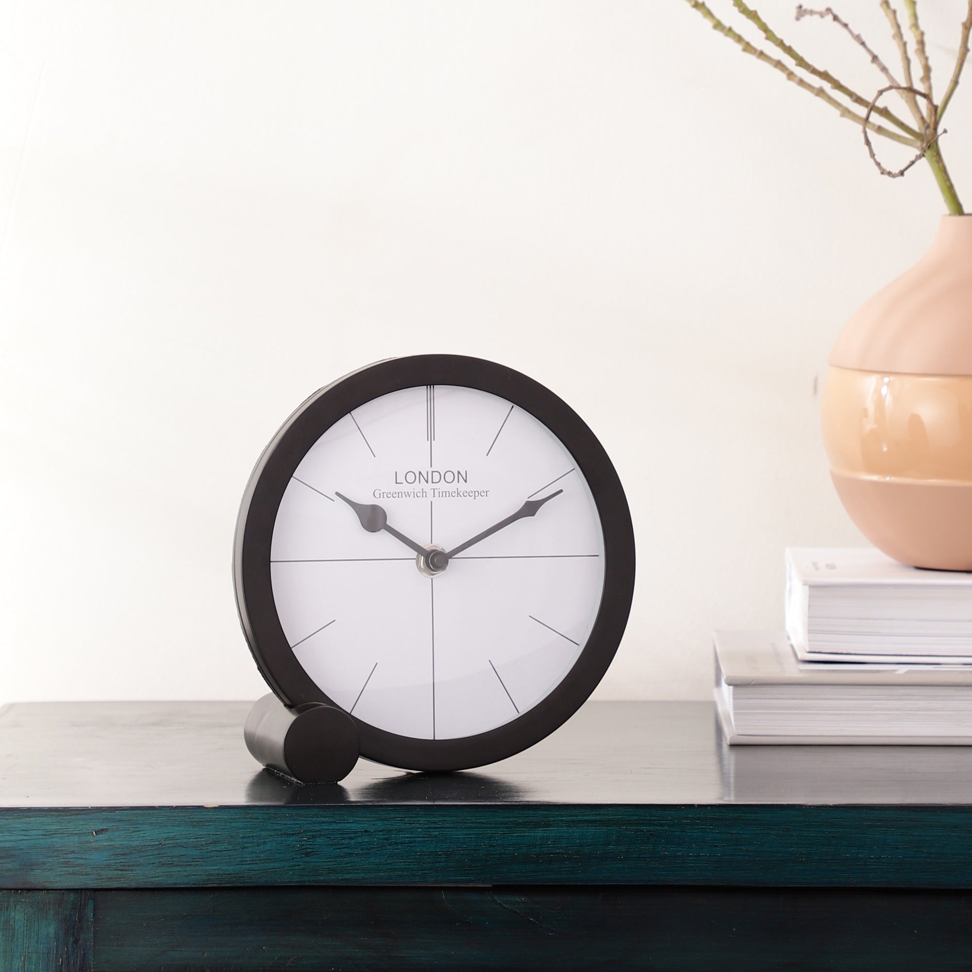 langston table clock in black M.M.I. OVERSEAS