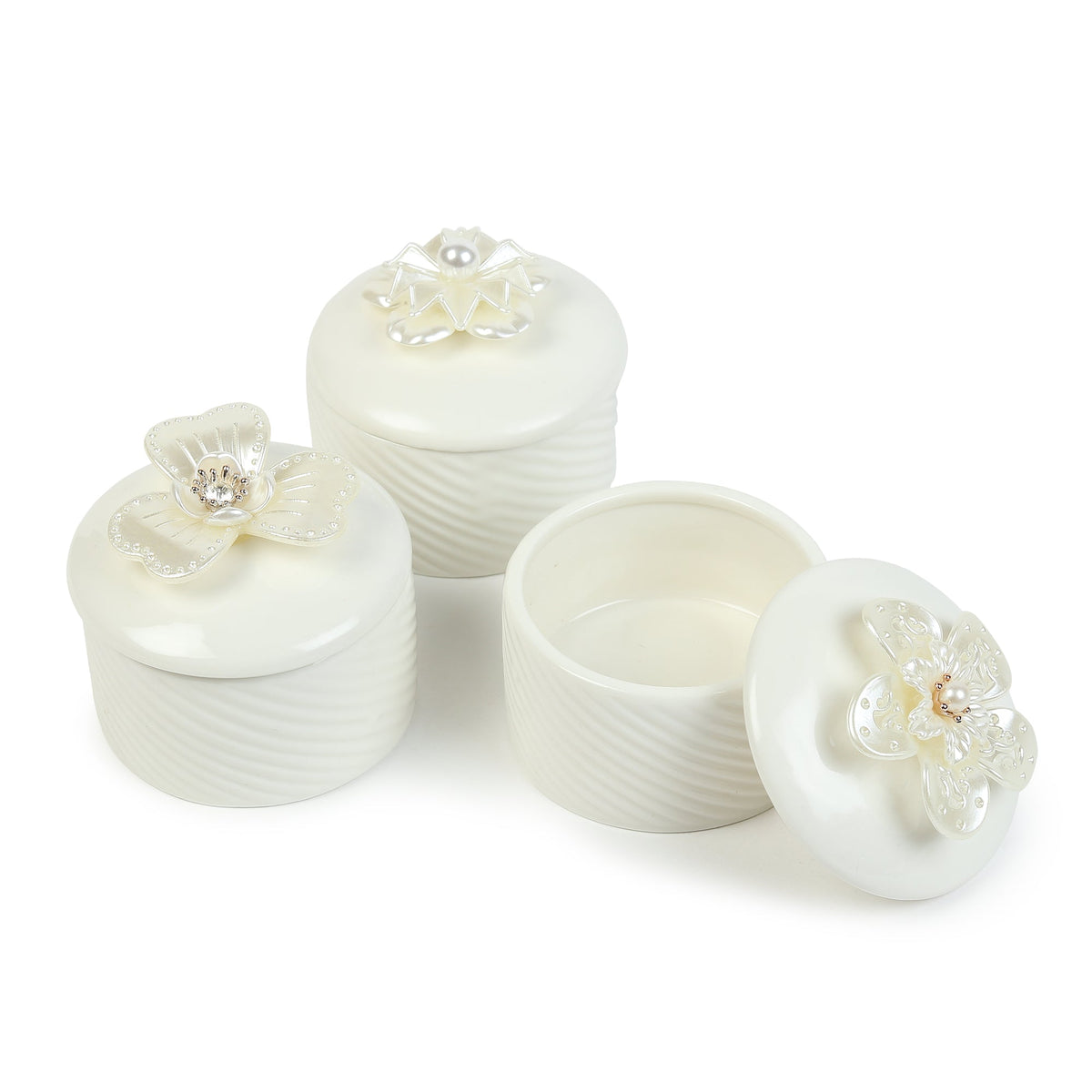 Florette Porcelain Box Set M.M.I. OVERSEAS