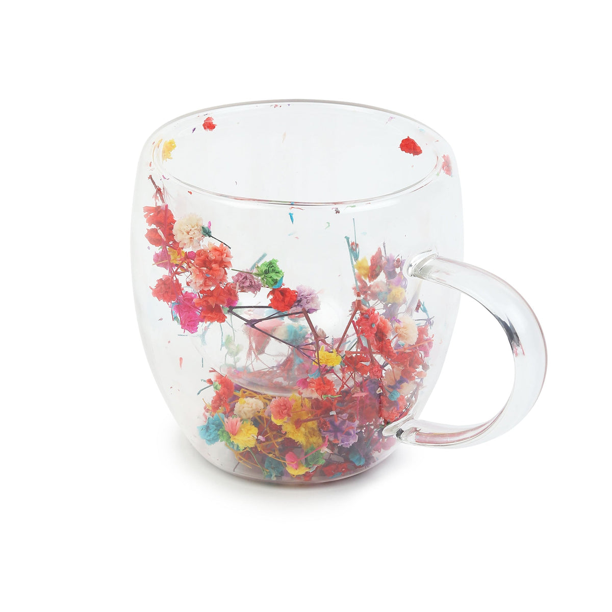 Dahlia multicoloured Glass Mug Small M.M.I. OVERSEAS