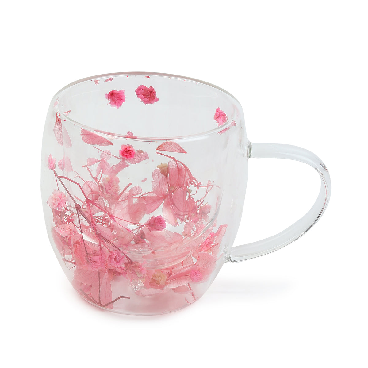 Dahlia Pink Glass Mug Small - Ouchcart