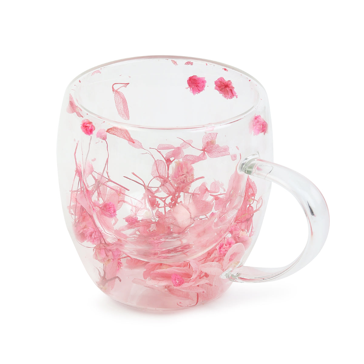 Dahlia Pink Glass Mug Small