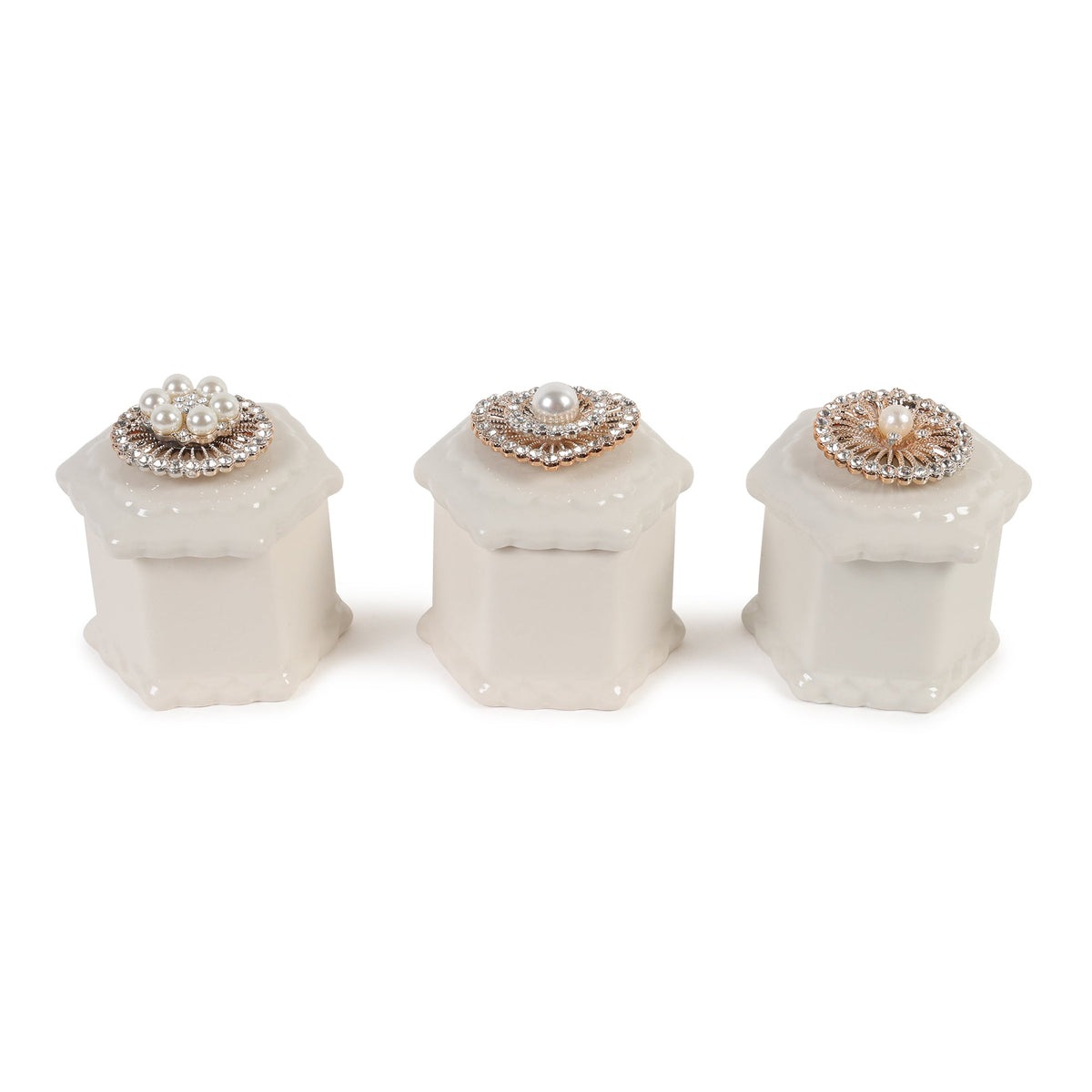 Medallion Porcelain Box Set M.M.I. OVERSEAS