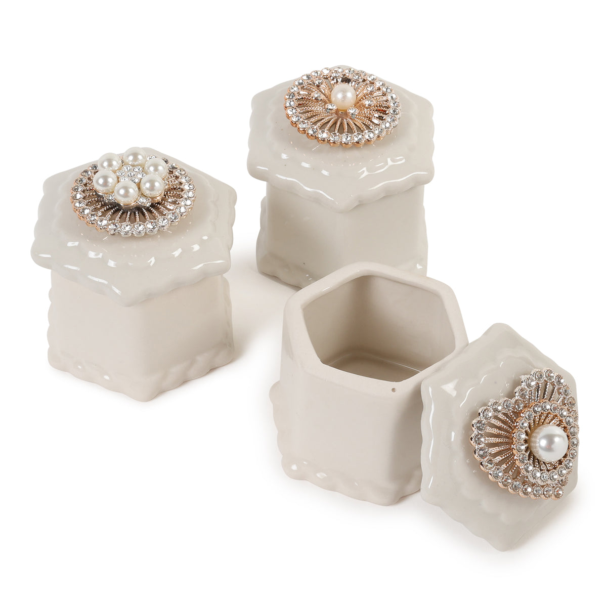 Medallion Porcelain Box Set