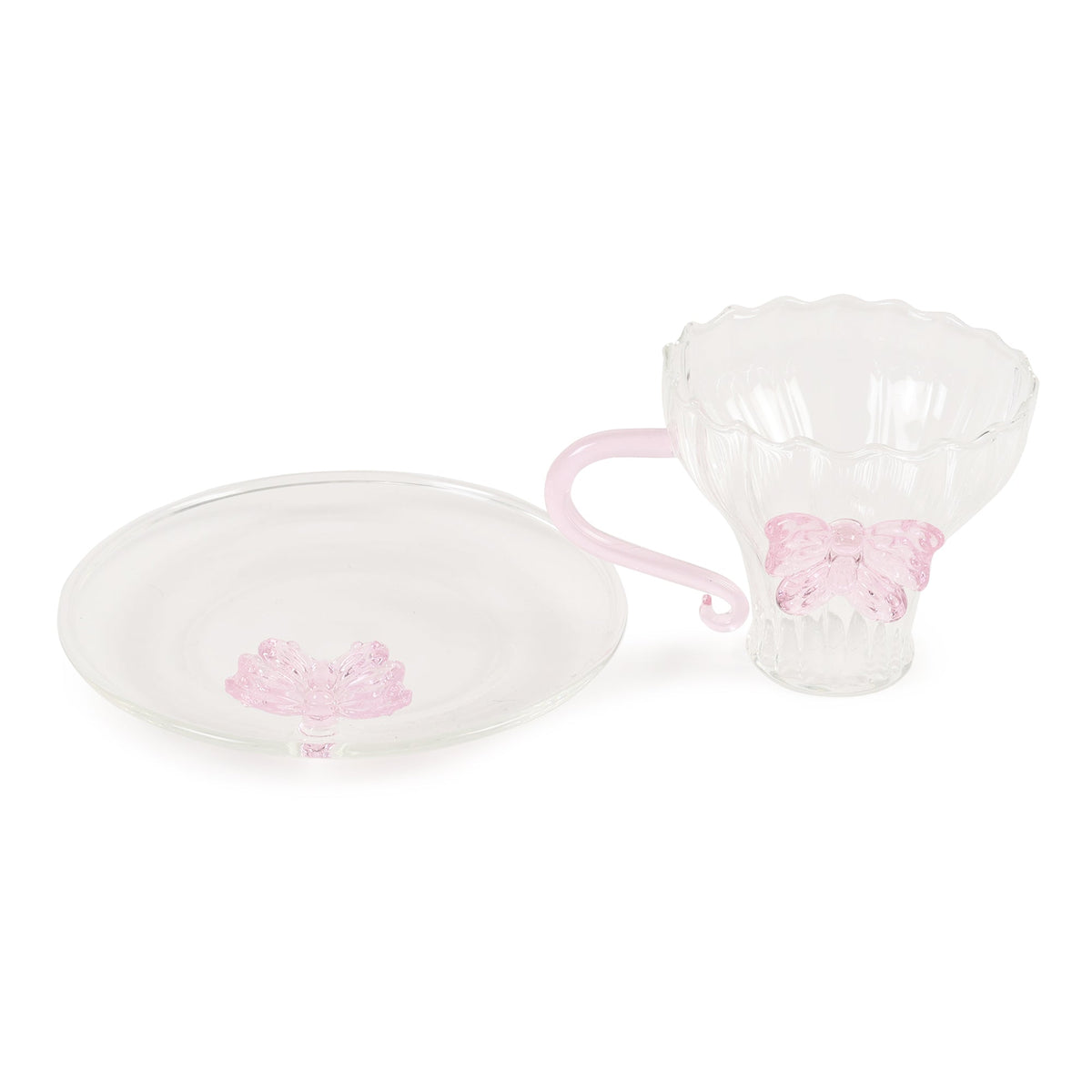 Titli Elina Glass Cup & Saucer M.M.I. OVERSEAS