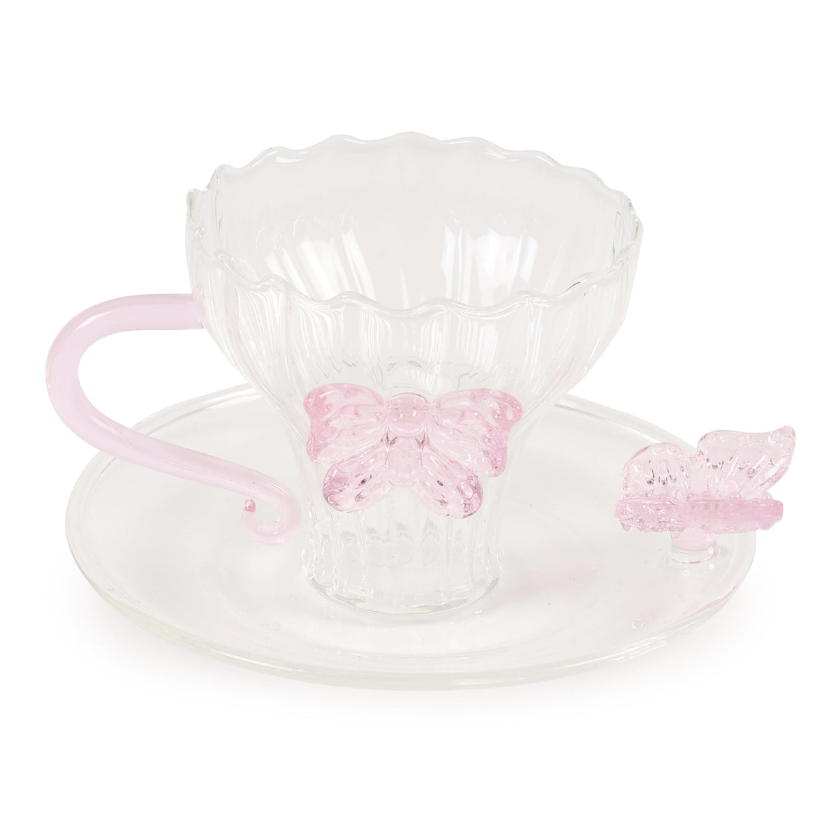 Titli Elina Glass Cup & Saucer M.M.I. OVERSEAS