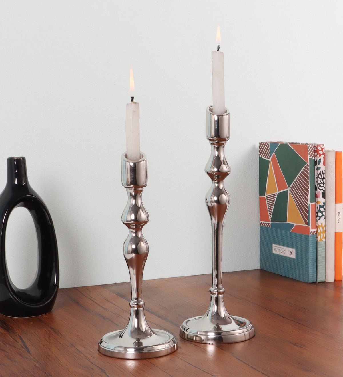 Lumora Large Silver Candleholder M.M.I. OVERSEAS
