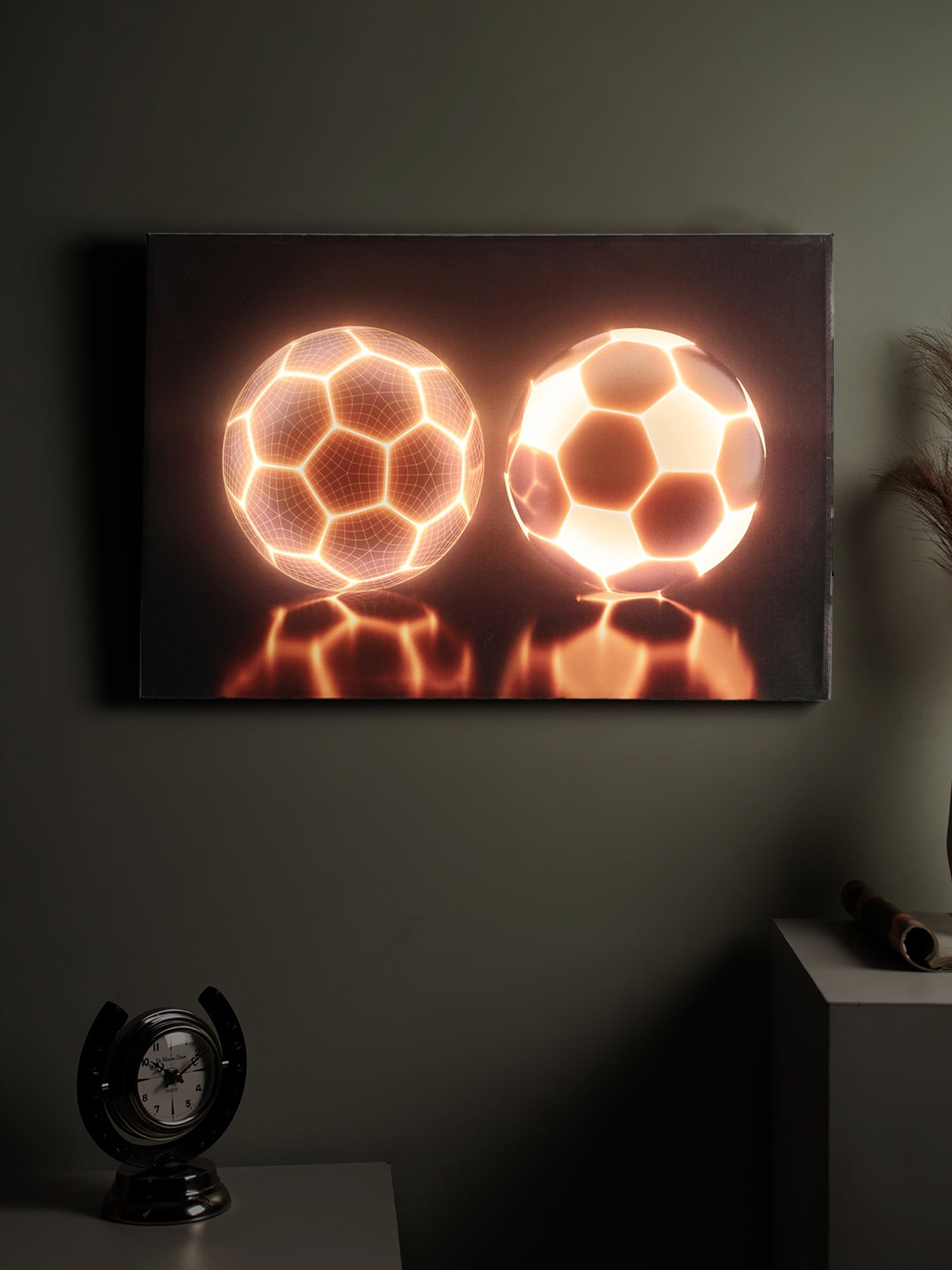 Soccer Ablaze LED Wall Art