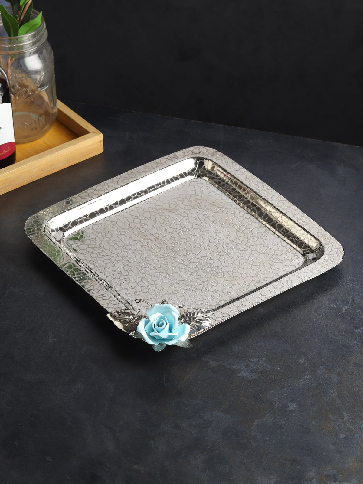 Petal Eclat Pink Square Tray Ouch Cart