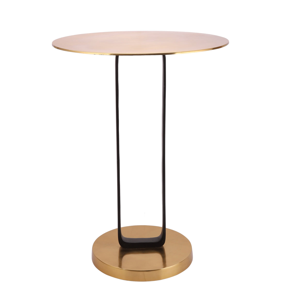 Irwin's Rectange Table by Décor de Maison in Gold top & base with Black Body M.M.I. OVERSEAS