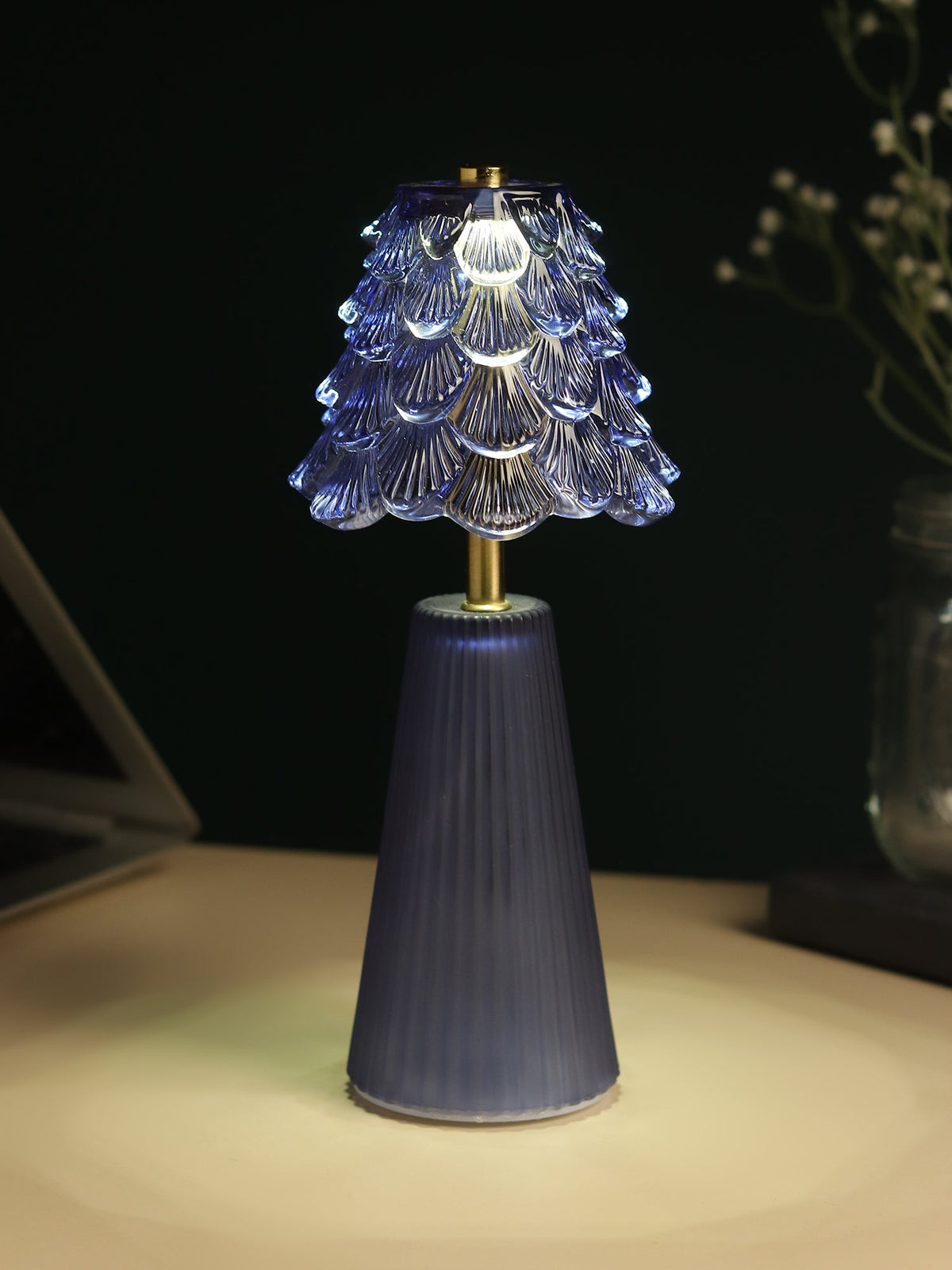Marcelle Crystelle Glass Lamp Ouch Cart