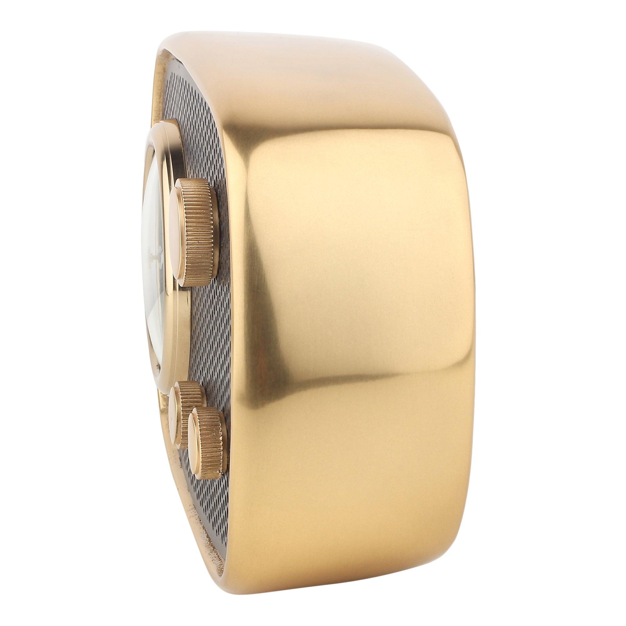 Radio Wave Table Clock In Gold Frame - Ouch Cart