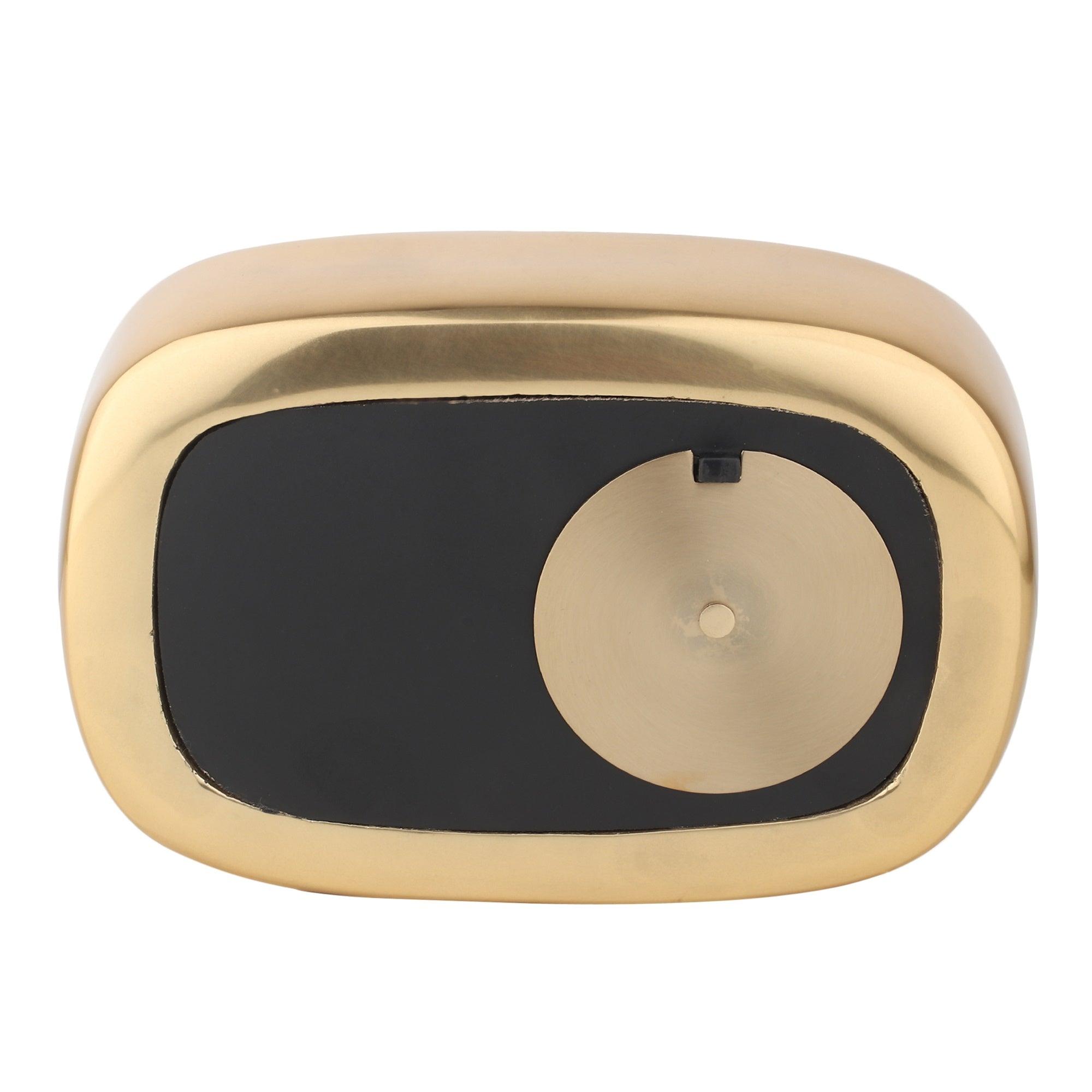 Radio Wave Table Clock In Gold Frame - Ouch Cart