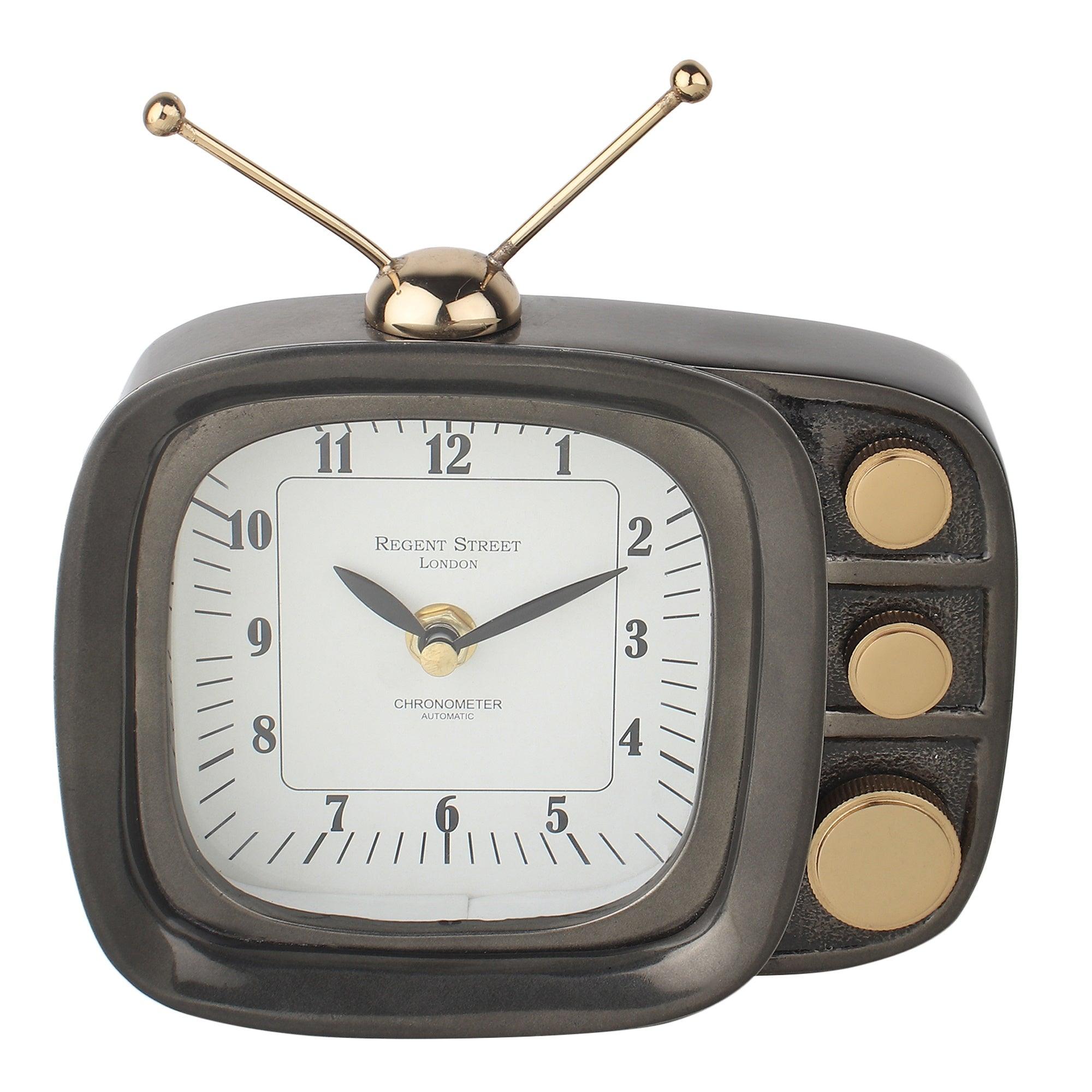 Retro TV Timepiece In Black - Ouch Cart