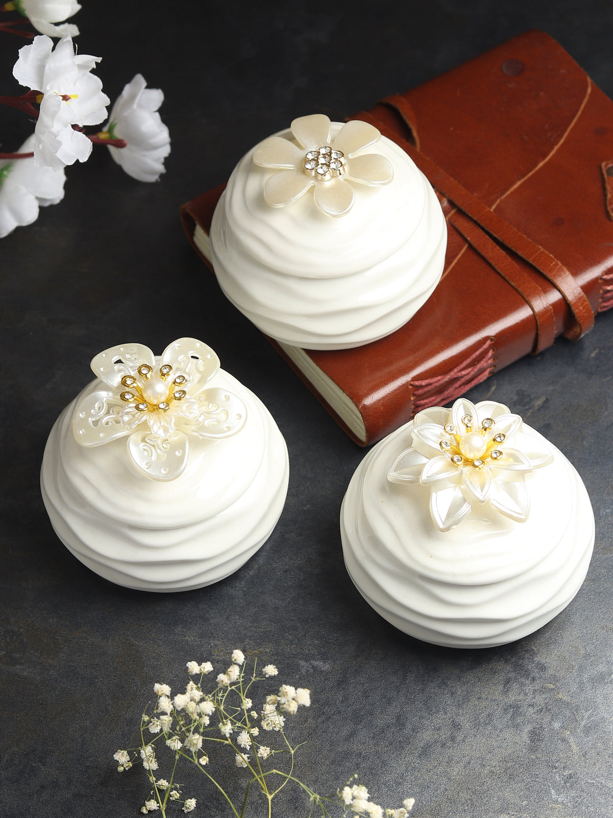 Laceflower Porcelain Box Set