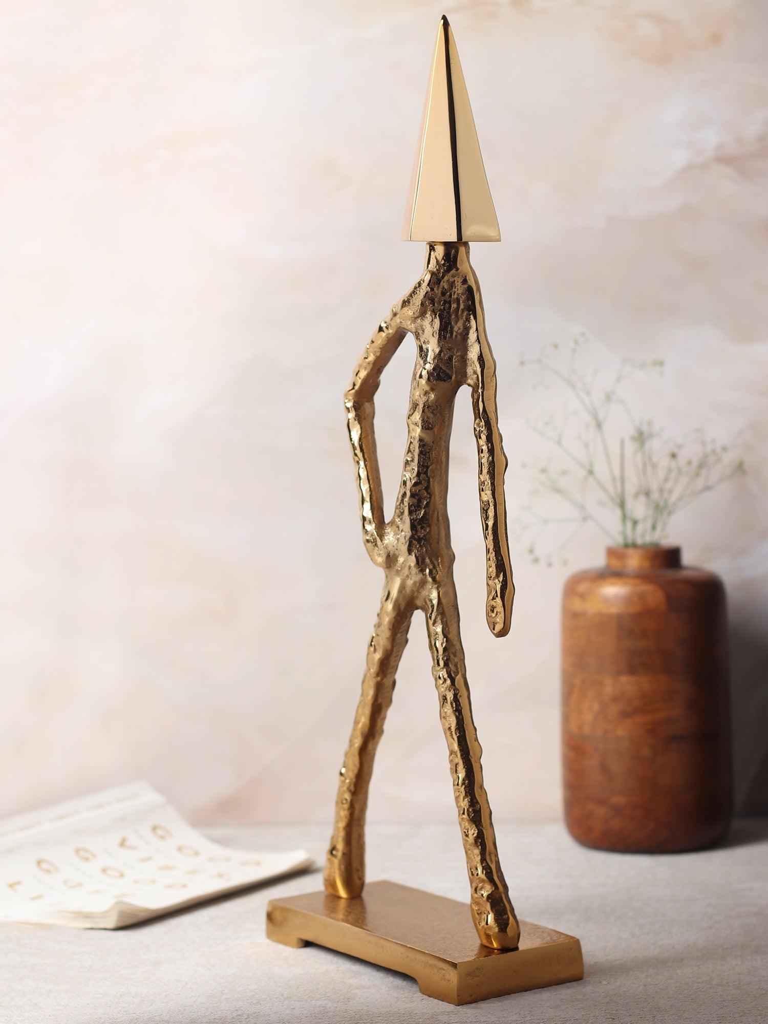 Arrowed Being Sculpture in Gold - Ouch Cart