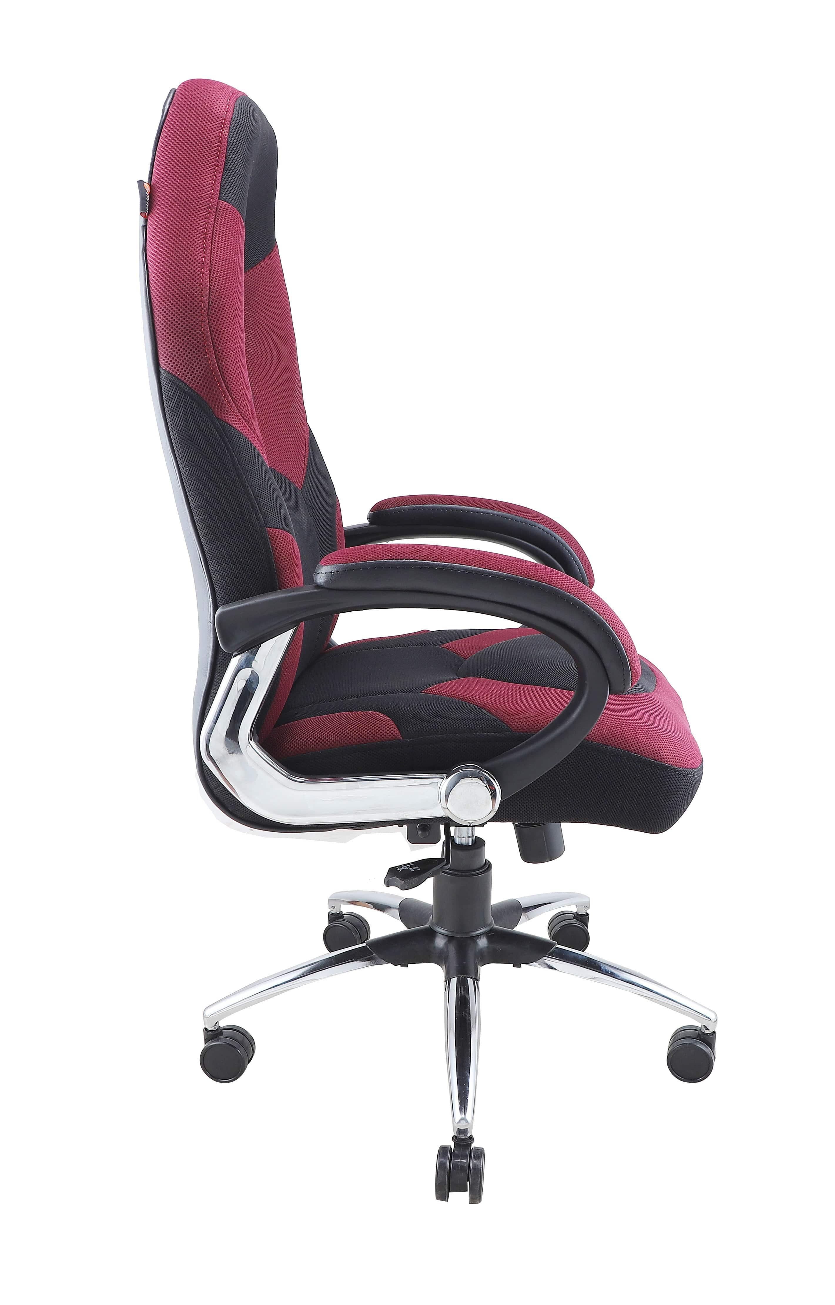 Adiko Breath Series - Front Breathable Mesh Fabric - Maroon / Black - Ouch Cart