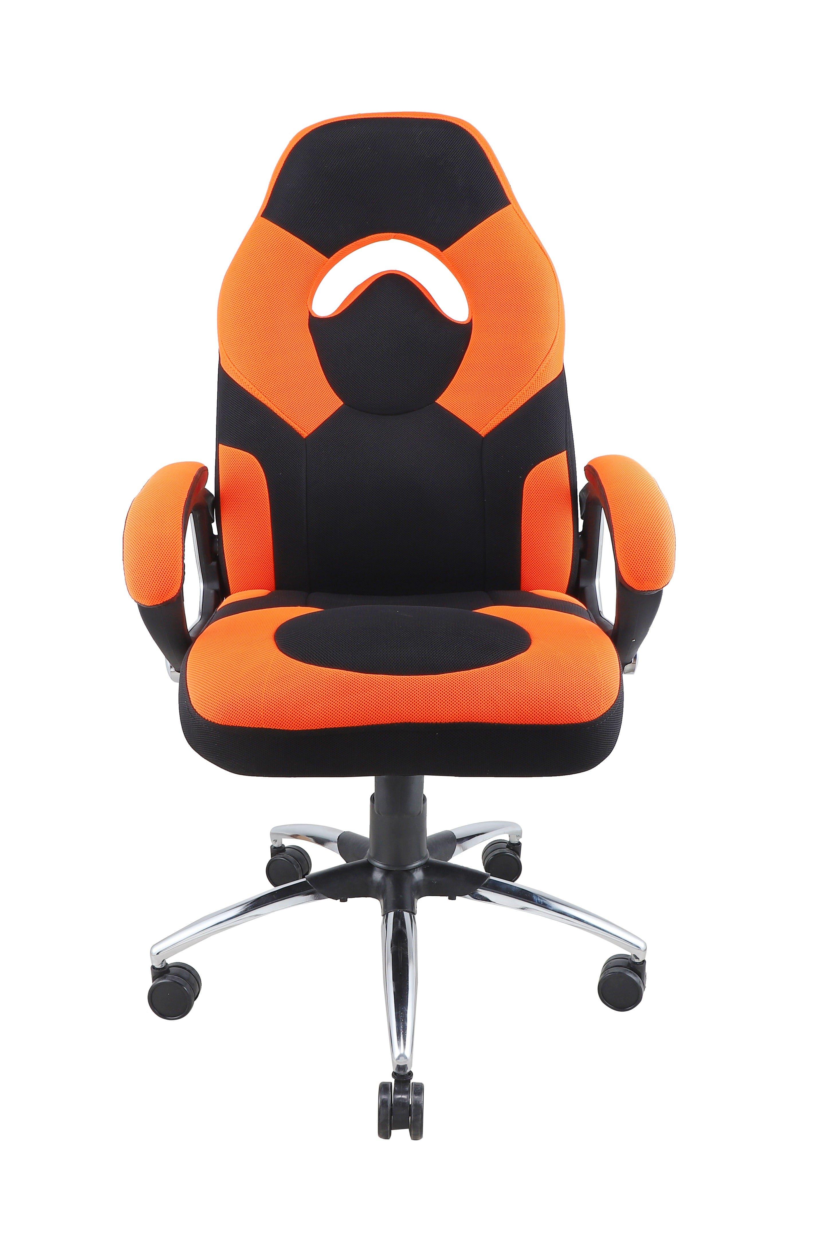 Adiko Breath Series - Front Breathable Mesh Fabric - Orange / Black - Ouch Cart