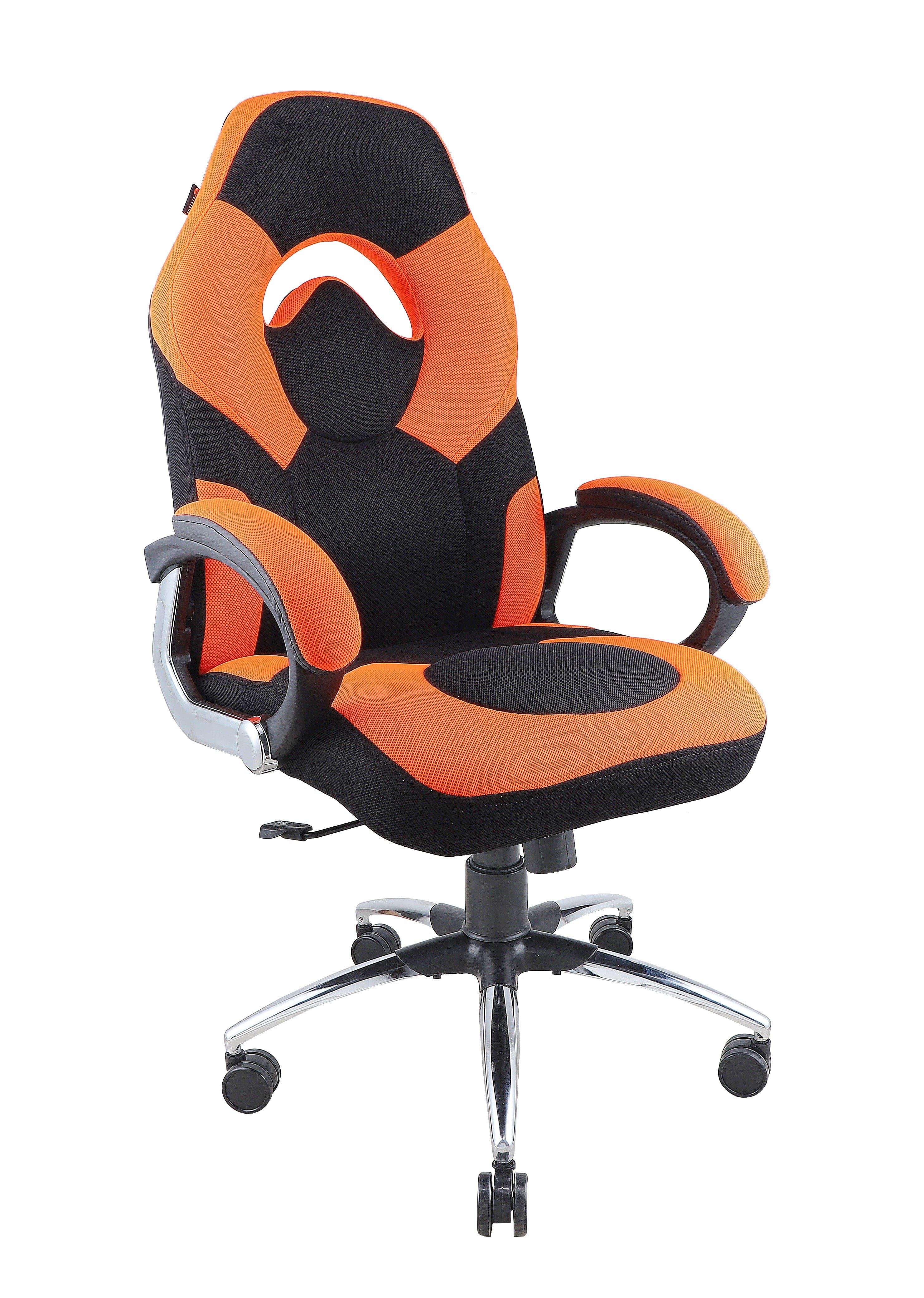 Adiko Breath Series - Front Breathable Mesh Fabric - Orange / Black - Ouch Cart