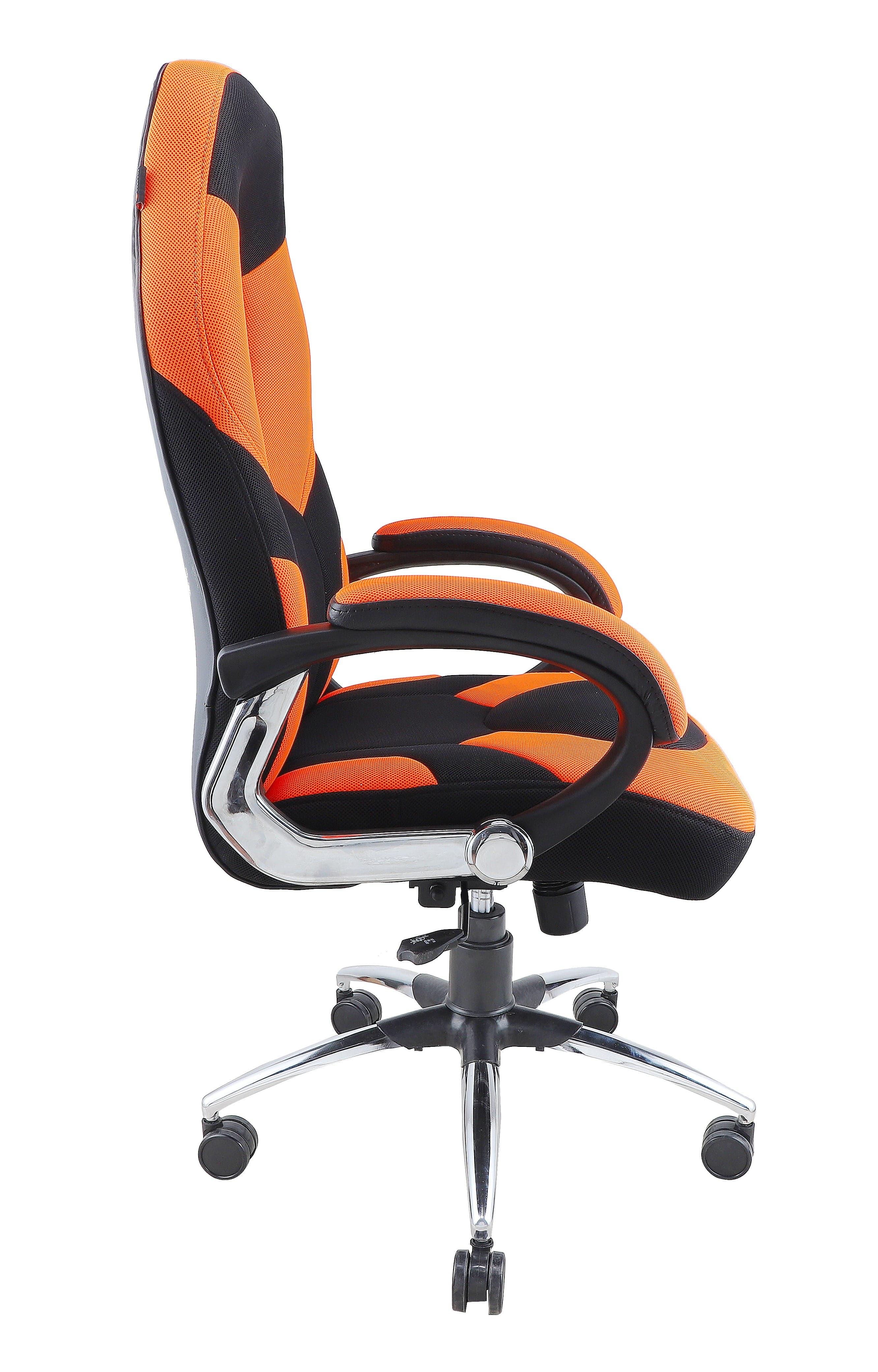 Adiko Breath Series - Front Breathable Mesh Fabric - Orange / Black - Ouch Cart