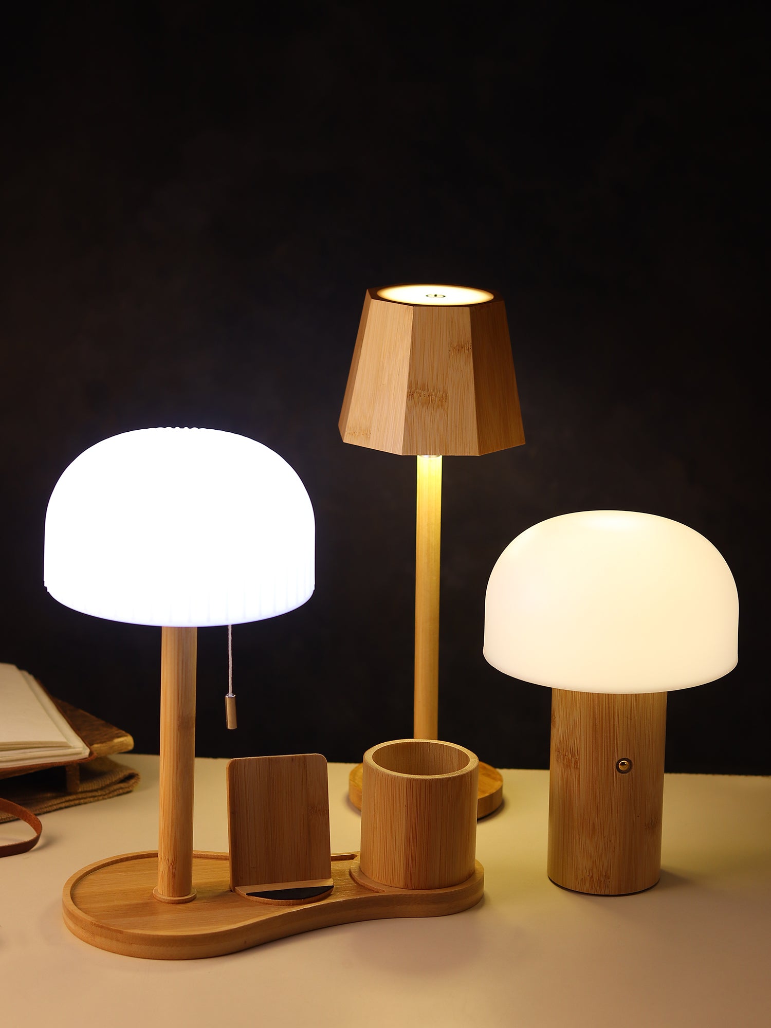 Mush Wood Lamp - OUCHCART | Study lamp