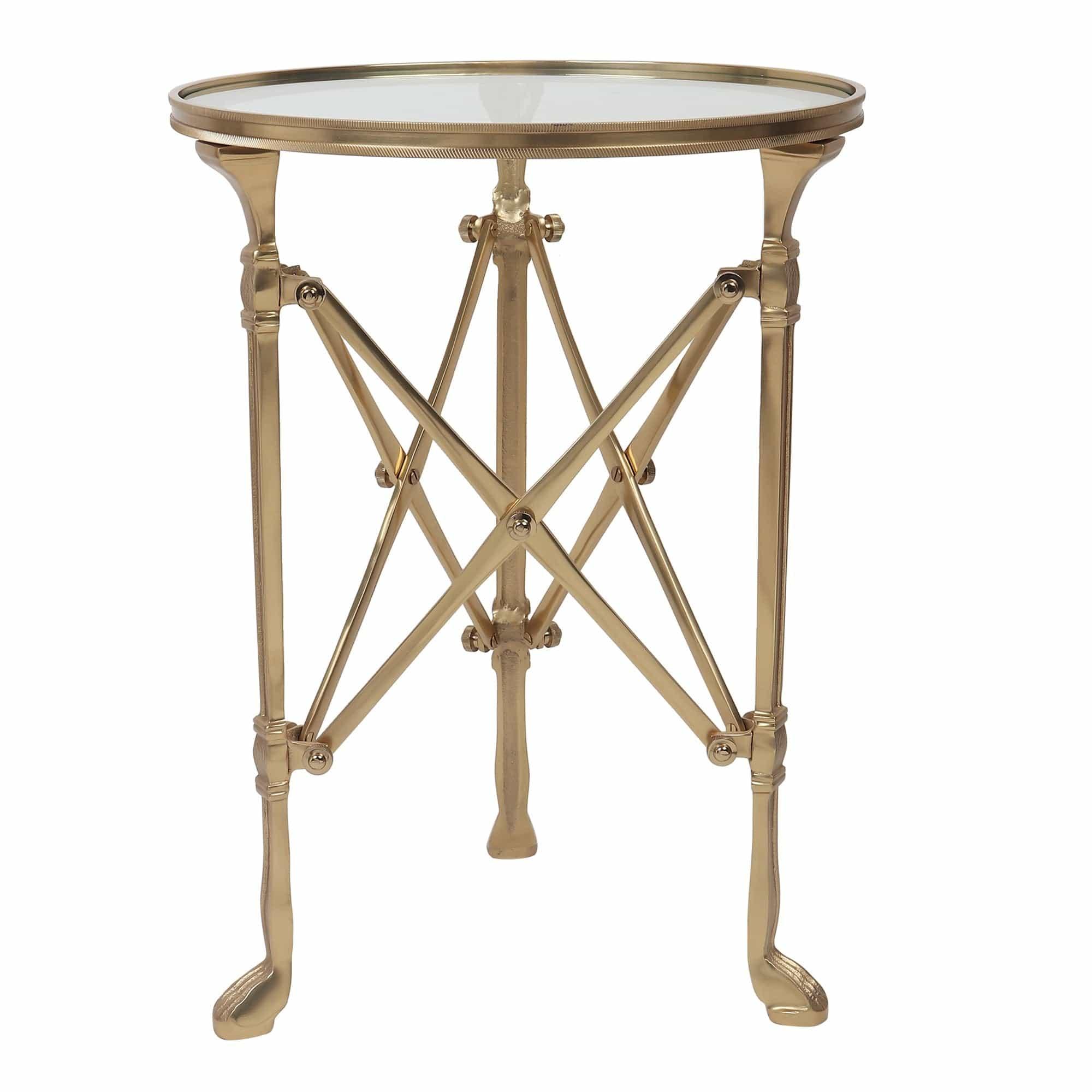 knobbed Metal Weave Table - Ouch Cart