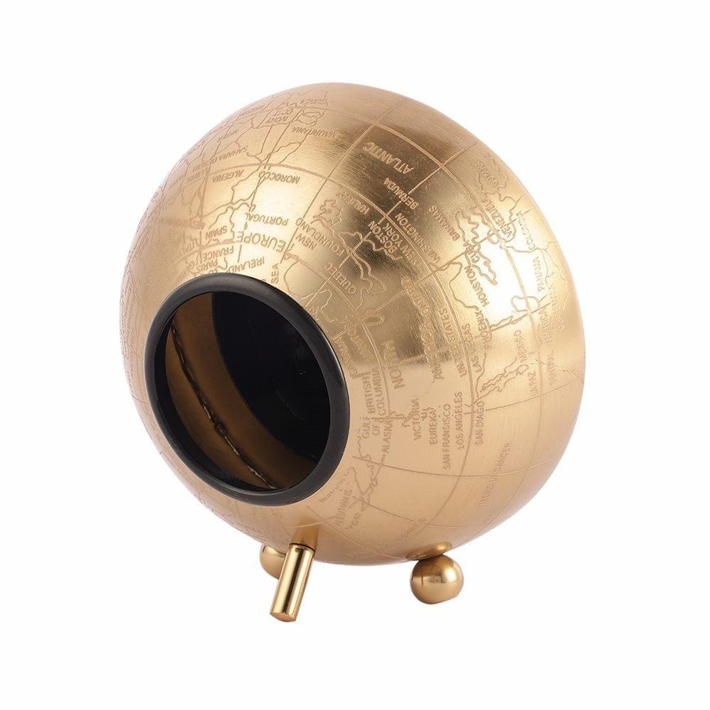 World Clock In Gold Finish - Ouch Cart