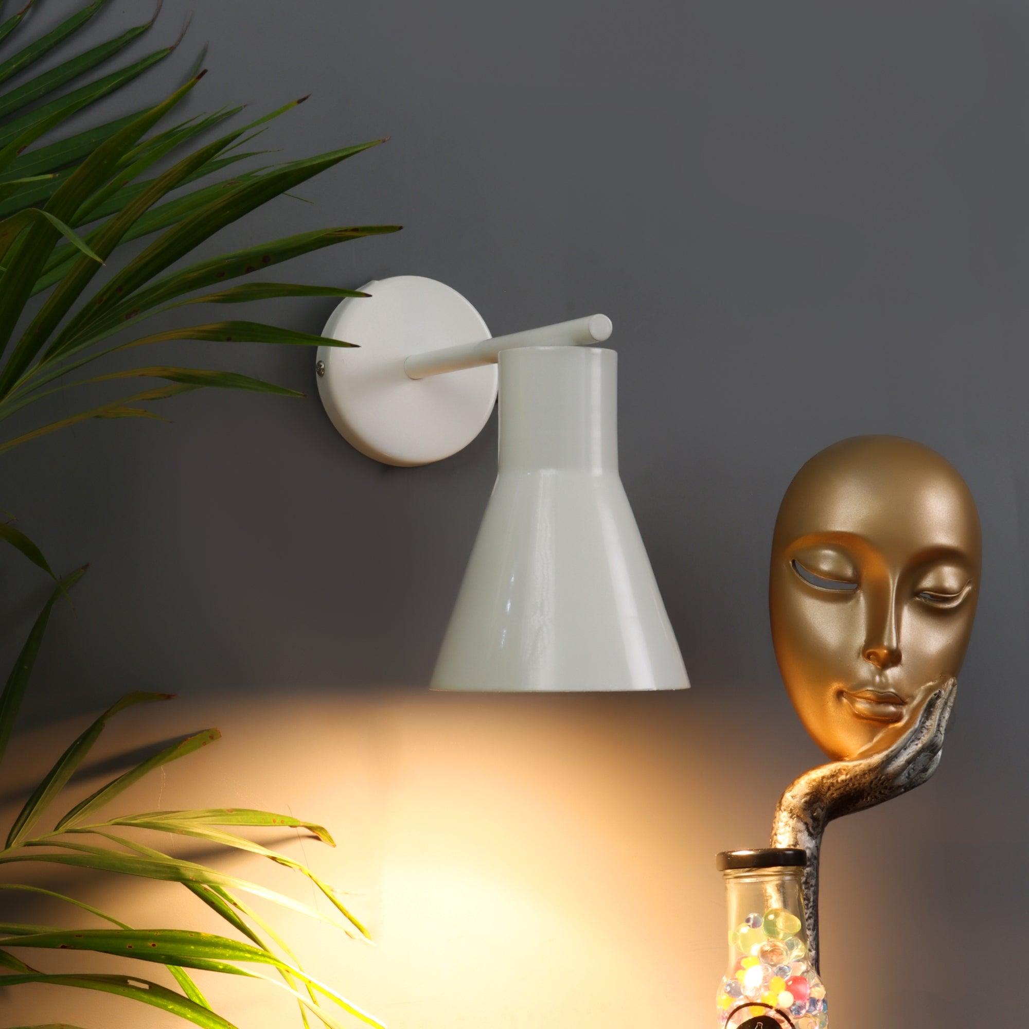 Art Deco White Metal Wall Light By SS Lightings - Ouch Cart