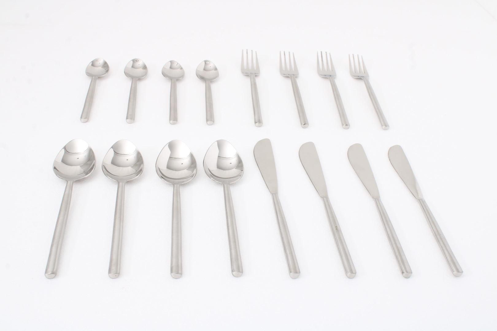 Radiant Reflections Silver Cutlery Set of 16 - Ouch Cart
