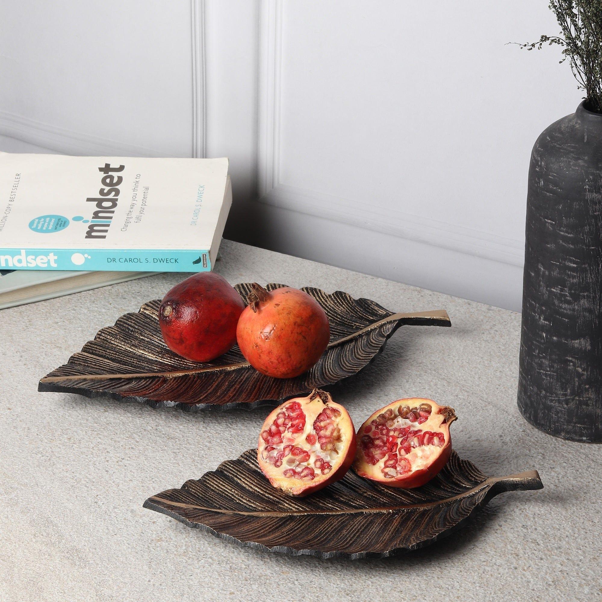 Leafy Affair- the Black Gold Tray set - Ouch Cart