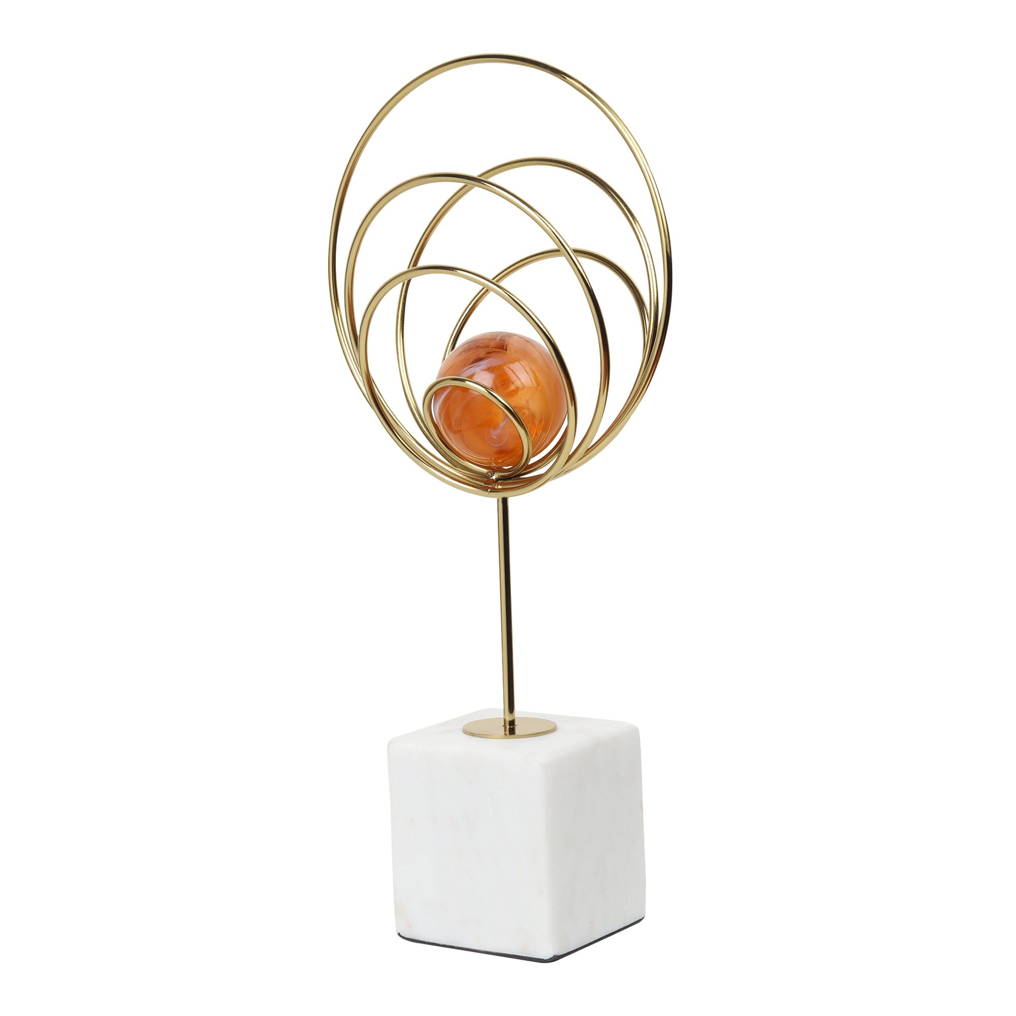 Aurora Silver Rings Accent Piece Peach M.M.I. OVERSEAS
