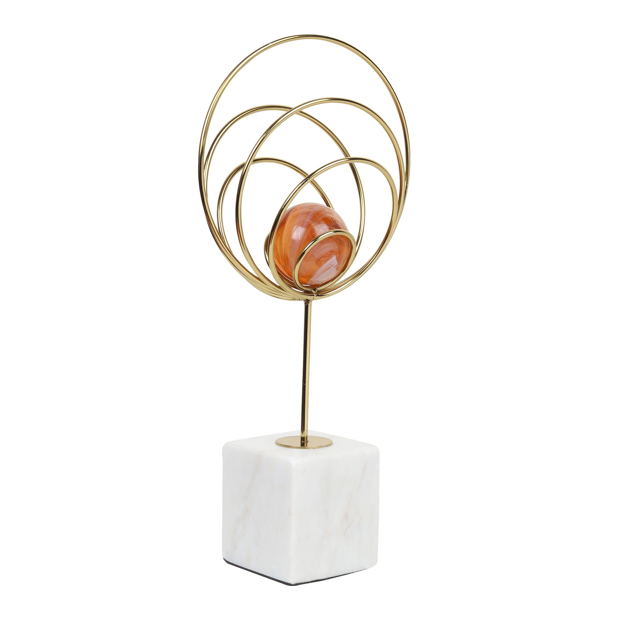 Aurora Silver Rings Accent Piece Peach M.M.I. OVERSEAS
