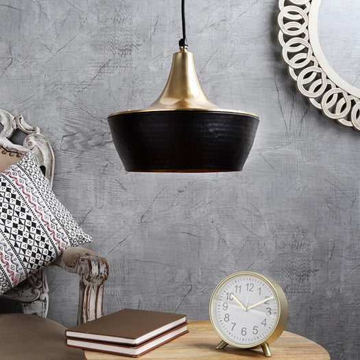 The "Vega Hanging light" by Décor de Maison in Gold & Black finish Ouch Cart