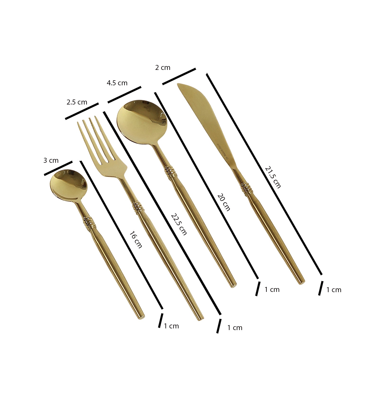 Juno Cutlery Set Gold M.M.I. OVERSEAS