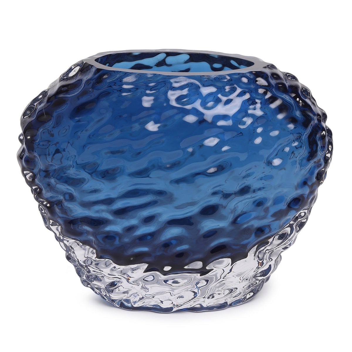 Torrent Blue Crystal Vase Short