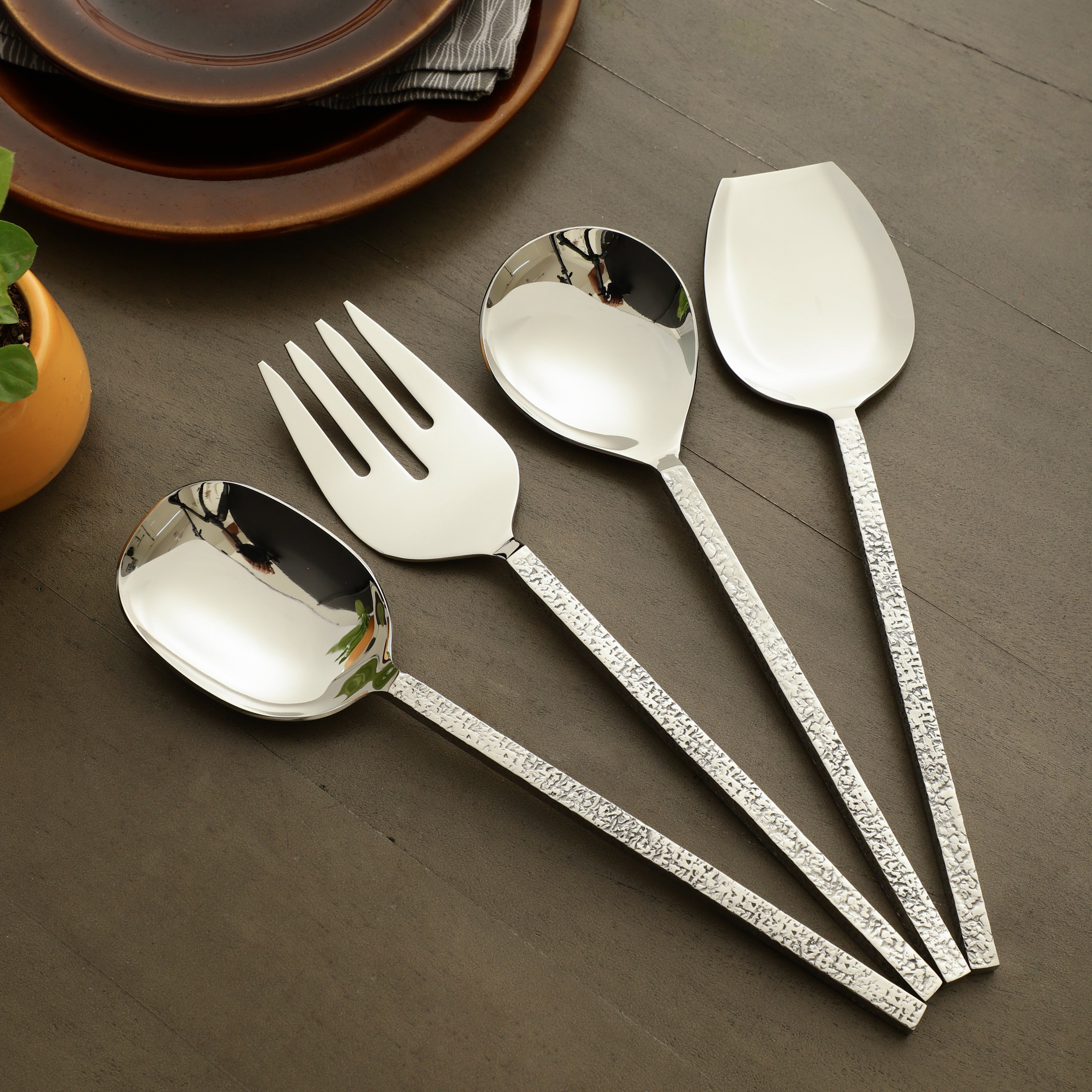 Ember Texture Serving Set
