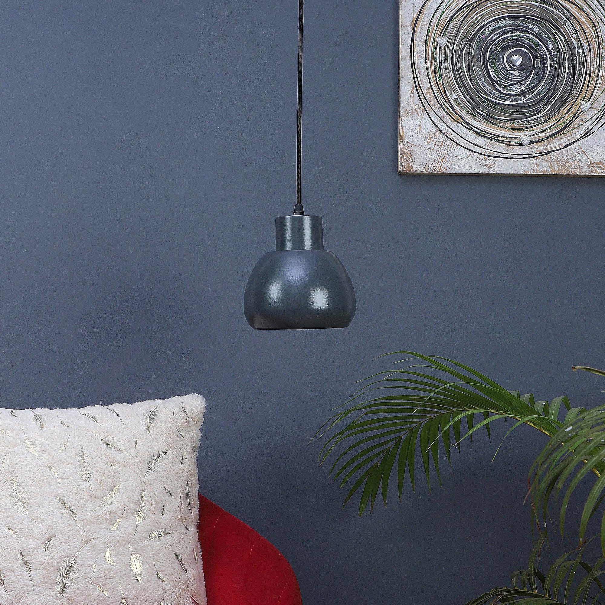Apple Grey Metal Hanging Light by SS Lightings - Ouch Cart