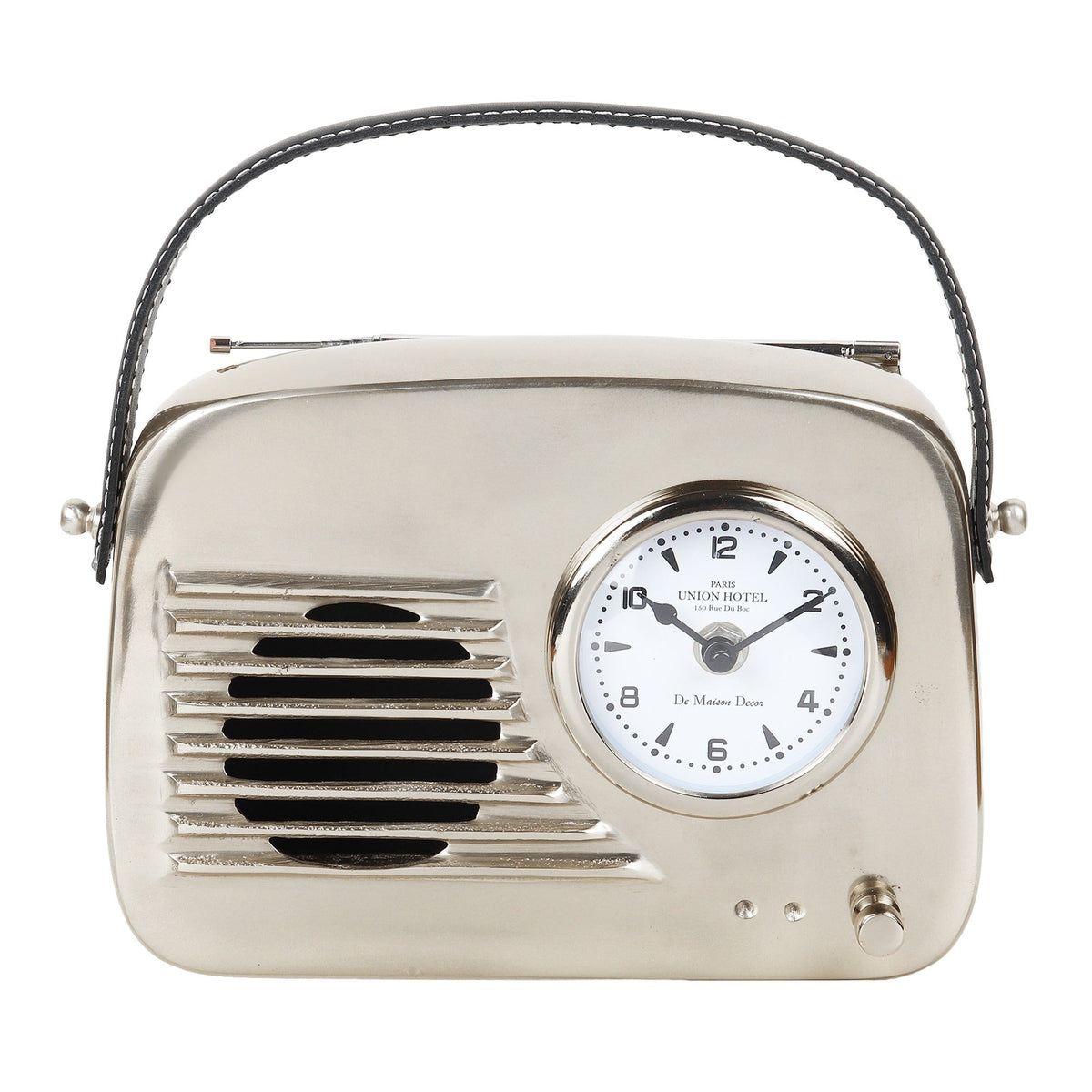 Melodic Memories Table Clock Silver M.M.I. OVERSEAS