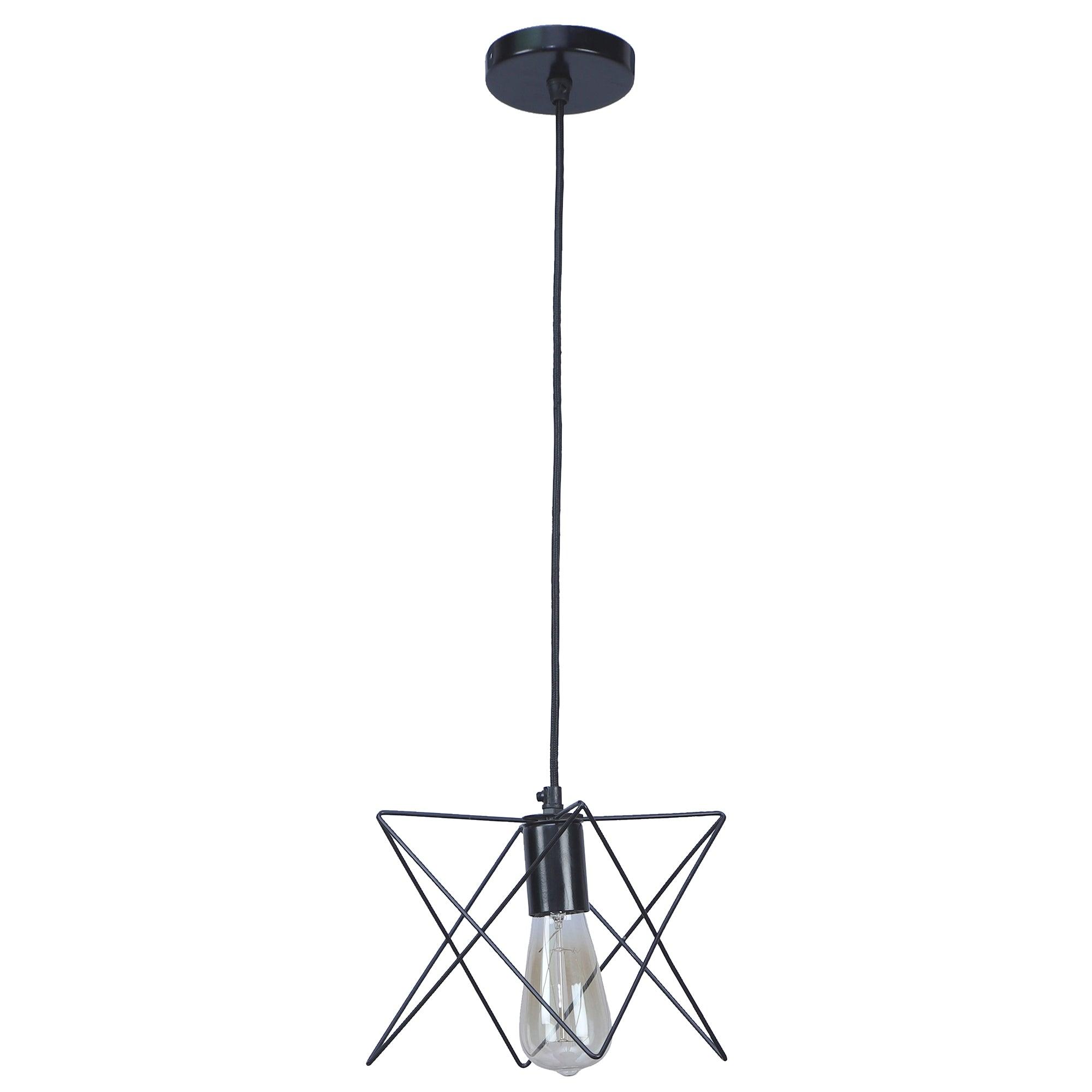 Nordic Black Vintage Metal Single Hanging Light by SS Lightings - Ouch Cart