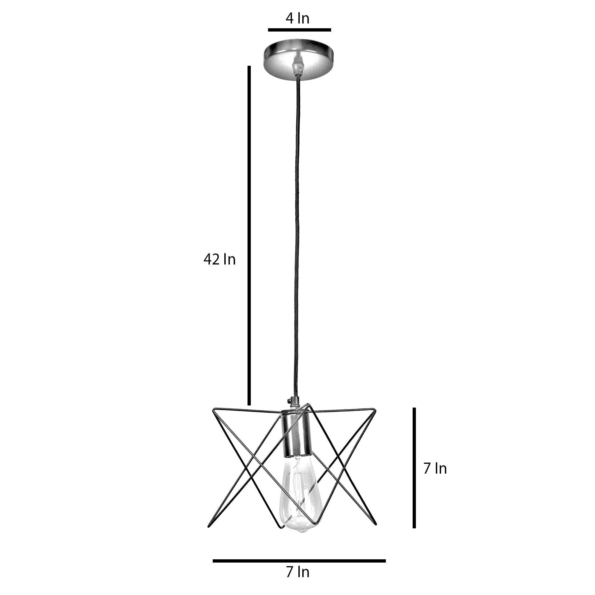 Nordic Black Vintage Metal Single Hanging Light by SS Lightings - Ouch Cart