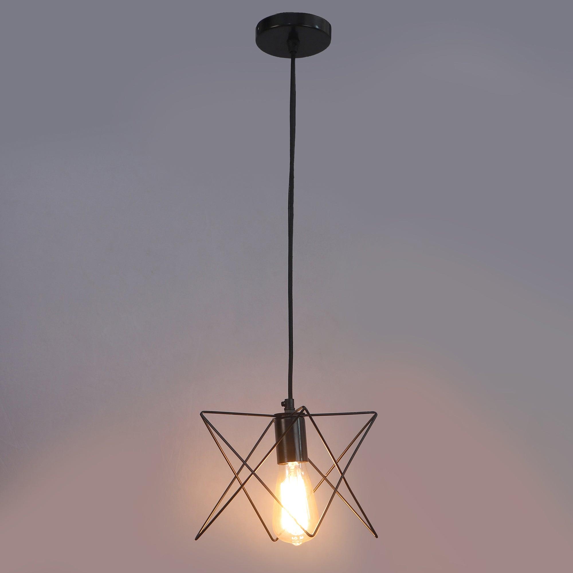 Nordic Black Vintage Metal Single Hanging Light by SS Lightings - Ouch Cart
